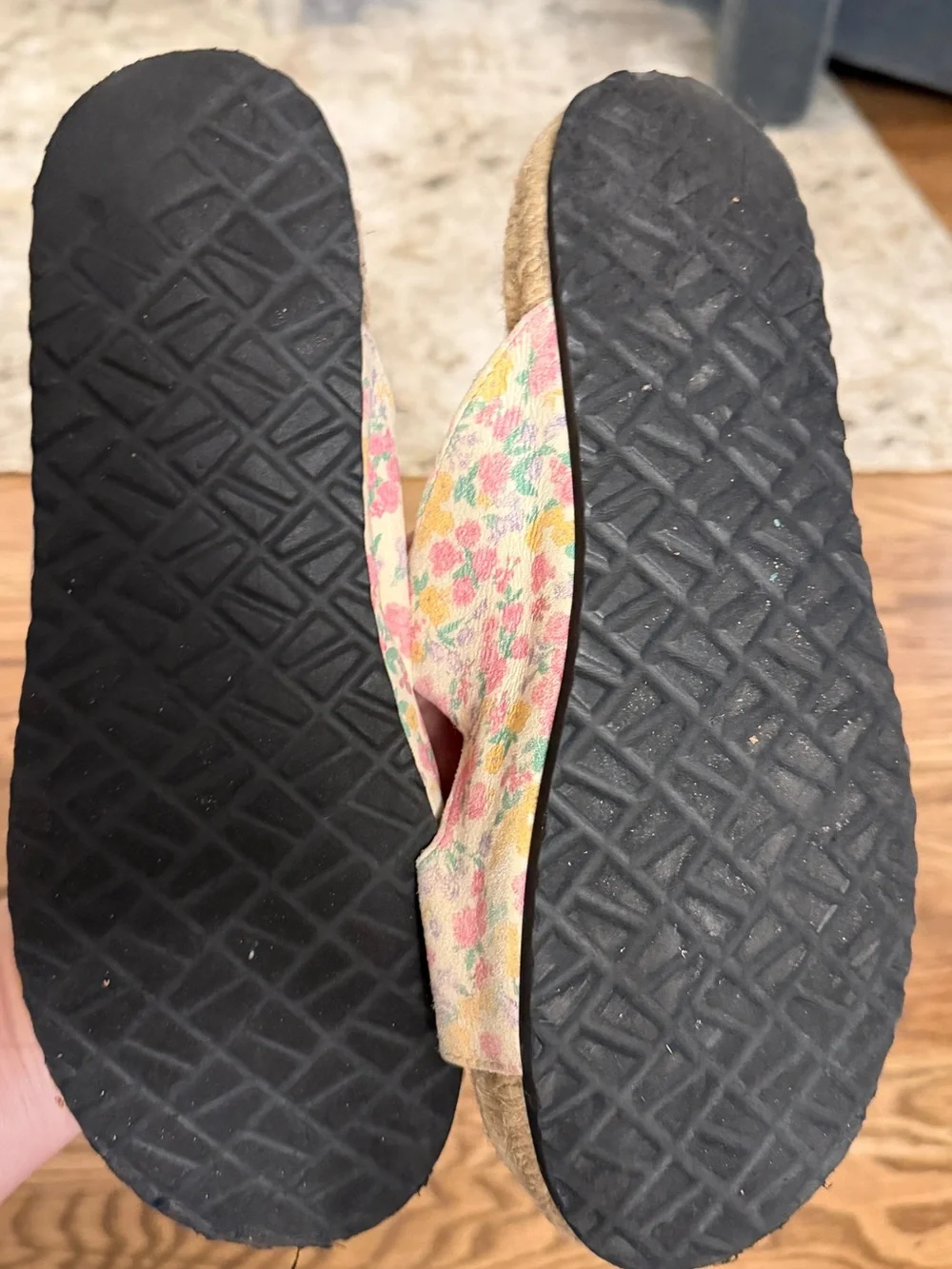 LoveShackFancy Floral Dual-Buckle Espadrille Sandals - Pink, Yellow, Green